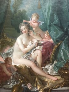 François BOUCHER – Suisse - La Toilette de Venus - 1751 – Peint pour, sa commanditaire principale, Mme de Pompadour, maitresse de Louis XIV pour son Château de Bellevue – Le top du style rococo - MET de New York