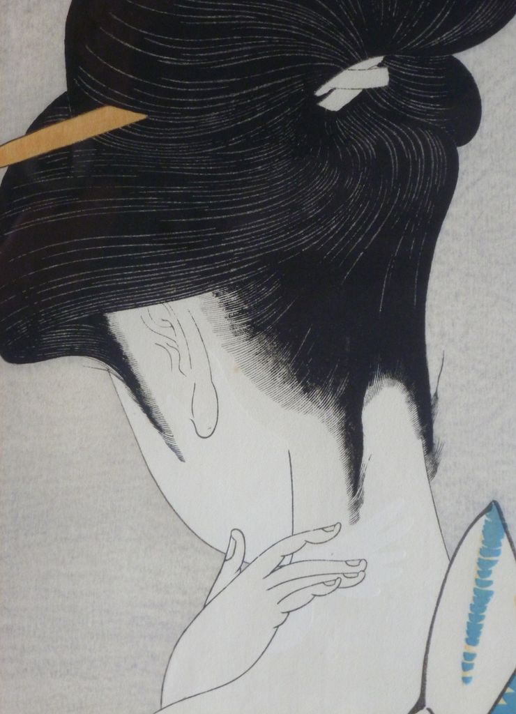 Utamaro Kitagawa  "Se poudrant le cou"